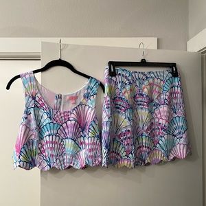 Lily Pulitzer skirt and top set